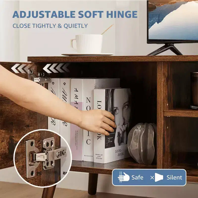 Meuble TV MAYEERTY - Rangement et présentation, pour salon et bureau