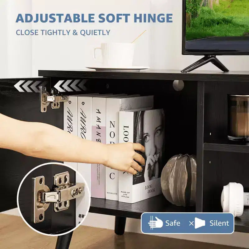 Meuble TV MAYEERTY - Rangement et présentation, pour salon et bureau