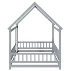 Lit double et lit au sol Whisen, structure en bois avec clôture pour des espaces de sommeil sûrs et imaginatifs pour les enfants