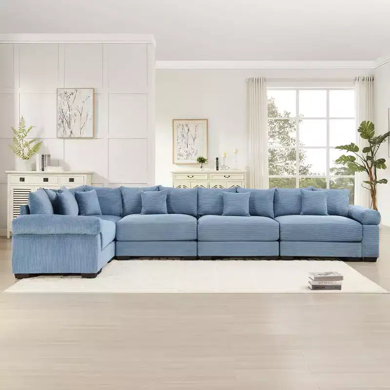 Canapé modulaire nuage surdimensionné, canapés modulaires convertibles avec assise profonde et accoudoirs extra-larges