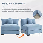 Canapé modulaire nuage surdimensionné, canapés modulaires convertibles avec assise profonde et accoudoirs extra-larges