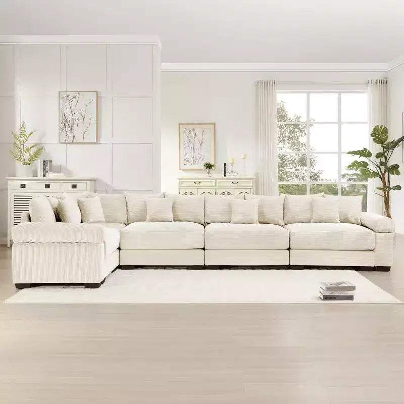 Canapé modulaire nuage surdimensionné, canapés modulaires convertibles avec assise profonde et accoudoirs extra-larges