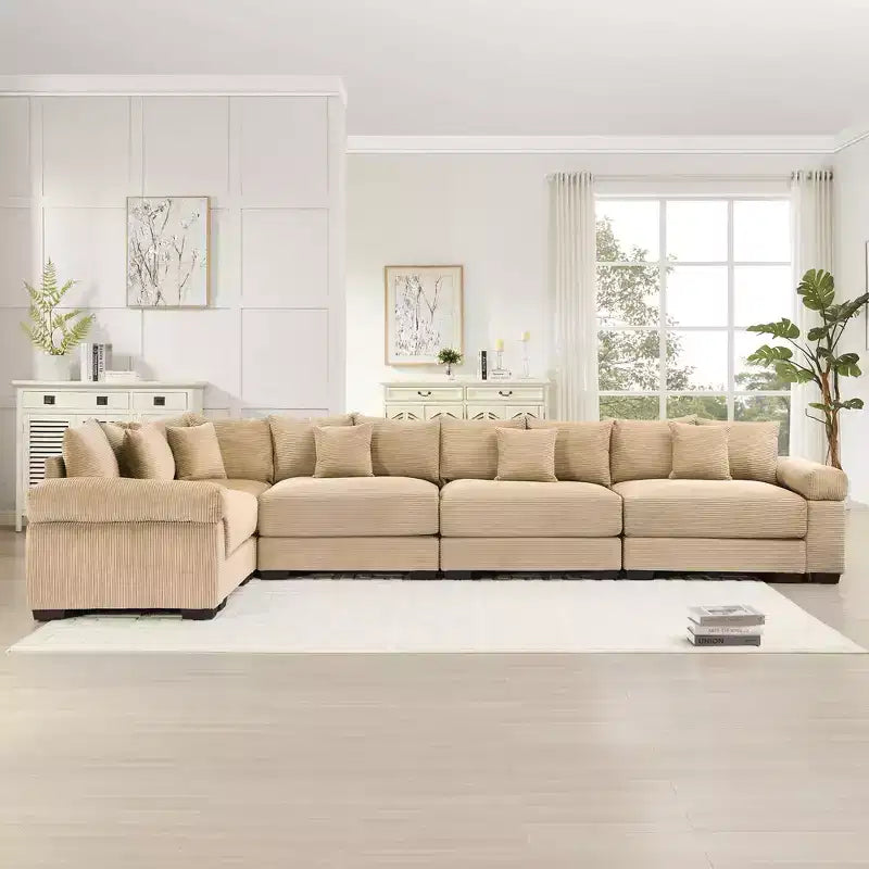 Canapé modulaire nuage surdimensionné, canapés modulaires convertibles avec assise profonde et accoudoirs extra-larges