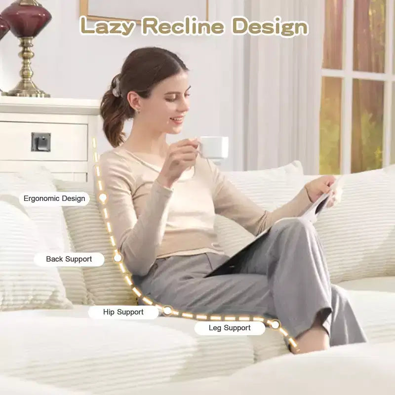 Canapé modulaire nuage surdimensionné, canapés modulaires convertibles avec assise profonde et accoudoirs extra-larges