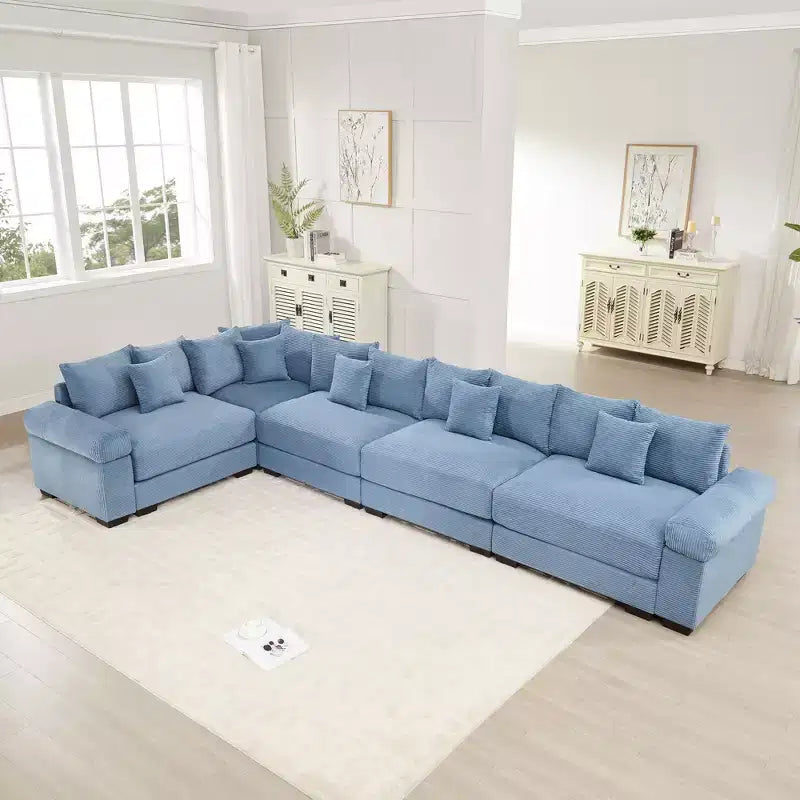 Canapé modulaire nuage surdimensionné, canapés modulaires convertibles avec assise profonde et accoudoirs extra-larges