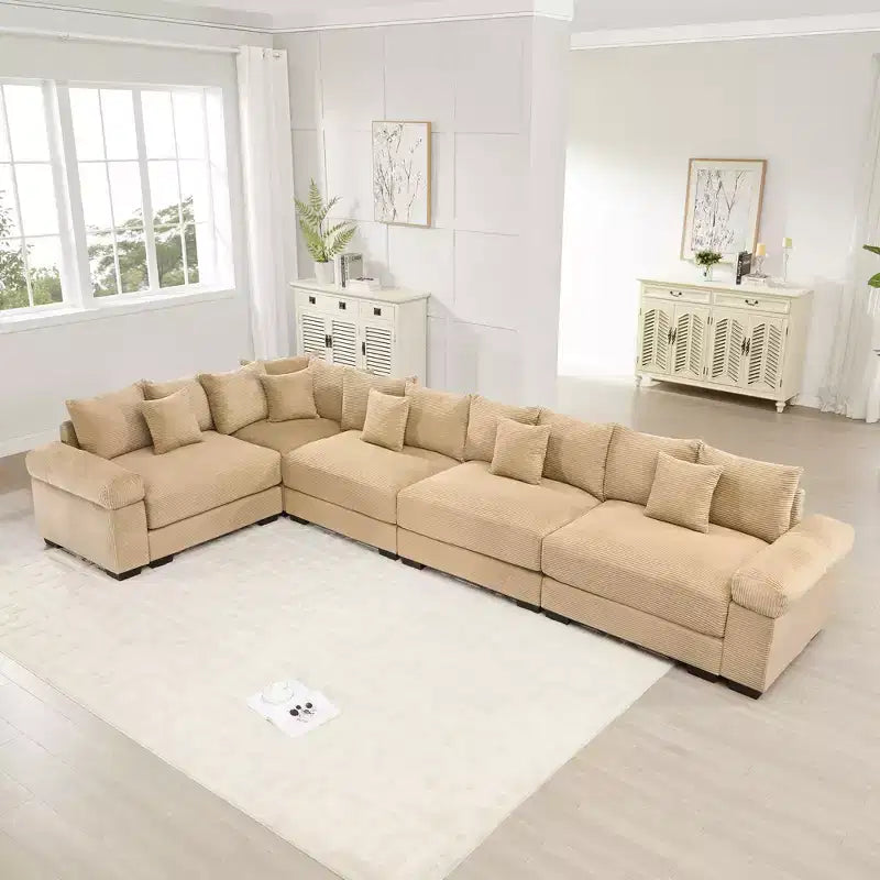 Canapé modulaire nuage surdimensionné, canapés modulaires convertibles avec assise profonde et accoudoirs extra-larges