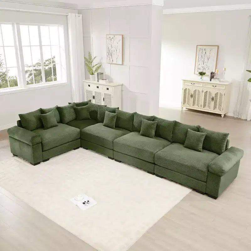 Canapé modulaire nuage surdimensionné, canapés modulaires convertibles avec assise profonde et accoudoirs extra-larges