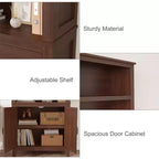 DobleePy Meuble à chaussures étroit autonome en bois avec tiroir, porte escamotable 2/3, cannage dissimulé, noir + chêne, largeur 99 cm, pour entrée