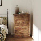 HOMCOM Commode de chambre à coucher de style campagnard avec 5 tiroirs, commode de 80 cm de large
