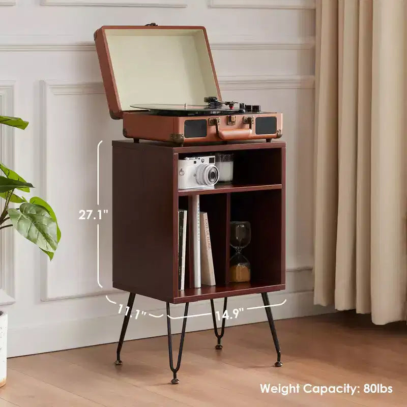 Meuble de rangement PexFix pour disques vinyles, convient aux meubles et tables de platine vinyle, pour salons, avec pieds