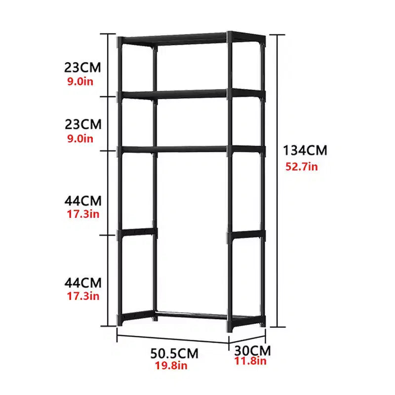 Armoire de rangement à placer au-dessus des toilettes - Étagère de salle de bain autoportante en métal à 3 niveaux, gain de place sans perçage, compatible avec la plupart des toilettes