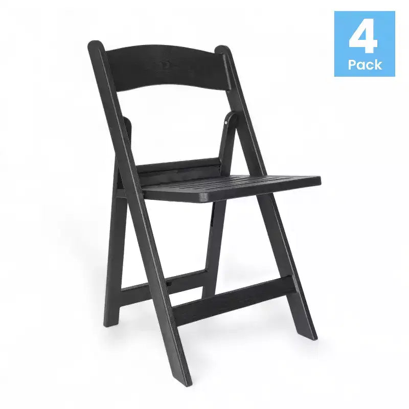 Flash Furniture Lot de 4 chaises pliantes en résine, série HERCULES, capacité de 360 kg, avec siège à lattes