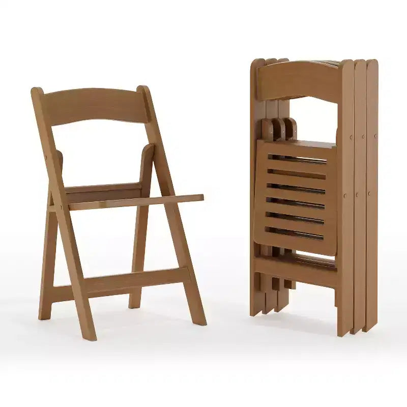Flash Furniture Lot de 4 chaises pliantes en résine, série HERCULES, capacité de 360 kg, avec siège à lattes