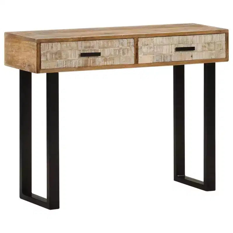 vidaXL Console Table 39,4x11,8x29,5 Bois de manguier massif