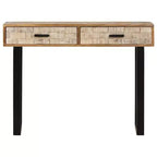 vidaXL Console Table 39,4x11,8x29,5 Bois de manguier massif