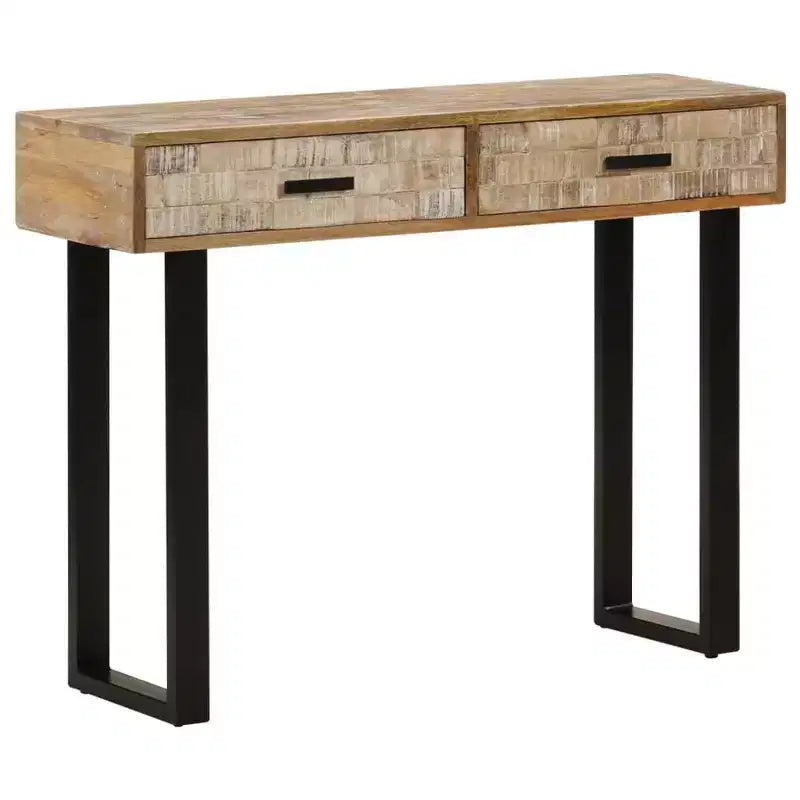 vidaXL Console Table 39,4x11,8x29,5 Bois de manguier massif