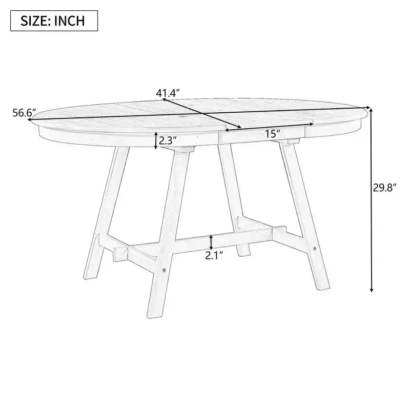 Table à manger extensible en bois Whisen Round