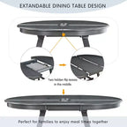Table à manger extensible en bois Whisen Round