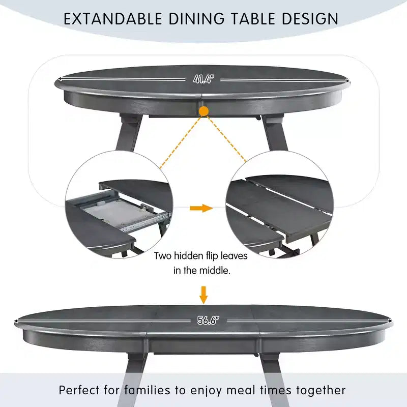Table à manger extensible en bois Whisen Round