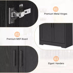 Meuble de cuisine CuisinSmart de 70 pouces de haut, Armoire de rangement sur pied avec 4 portes et étagères réglables, Grand meuble en bois pour bar à café et rangements utilitaires