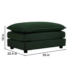 Canapé rembourré 4 pièces 1 canapé 2 places et 2 poufs Causeuse 2 places avec poufs Chenille beige