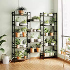 Étagère et bibliothèques 5 niveaux GustoWave, étagère de style industriel avec étagères ouvertes pour salon et bureau à domicile
