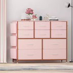 Commode à 10 tiroirs pour chambre à coucher, commode avec tiroirs en tissu, organisateur de commode pour placard, couloir, salon