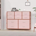 Commode à 10 tiroirs pour chambre à coucher, commode avec tiroirs en tissu, organisateur de commode pour placard, couloir, salon