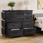 Commode à 10 tiroirs pour chambre à coucher, commode avec tiroirs en tissu, organisateur de commode pour placard, couloir, salon