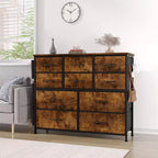 Commode à 10 tiroirs pour chambre à coucher, commode avec tiroirs en tissu, organisateur de commode pour placard, couloir, salon