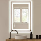 MAYEERTY Bathroom Mirror Dual Light Source Three Lighting Modes
