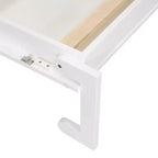 Lit escamotable ModernLuxe taille lit double/grand lit avec placard, tiroirs et table – Lit mural pour petits espaces, blanc