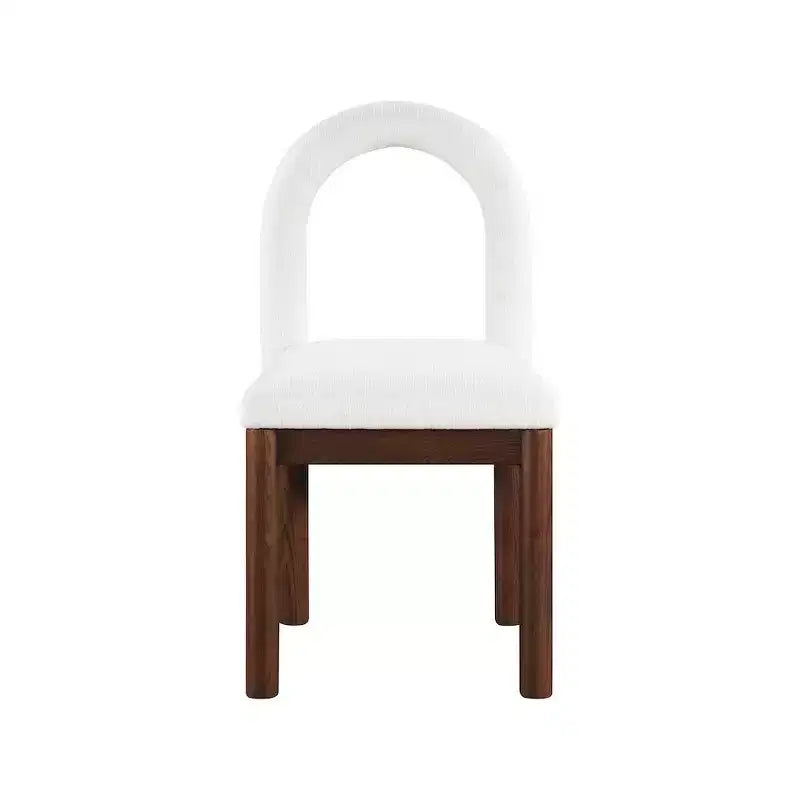 Meridian Furniture, Chaise de salle à manger en tissu texturé lin Conrad