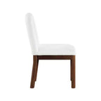 Meridian Furniture, Chaise de salle à manger en tissu texturé lin Conrad
