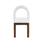 Meridian Furniture, Chaise de salle à manger en tissu texturé lin Conrad