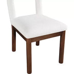 Meridian Furniture, Chaise de salle à manger en tissu texturé lin Conrad