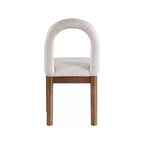 Meridian Furniture, Chaise de salle à manger en tissu texturé lin Conrad