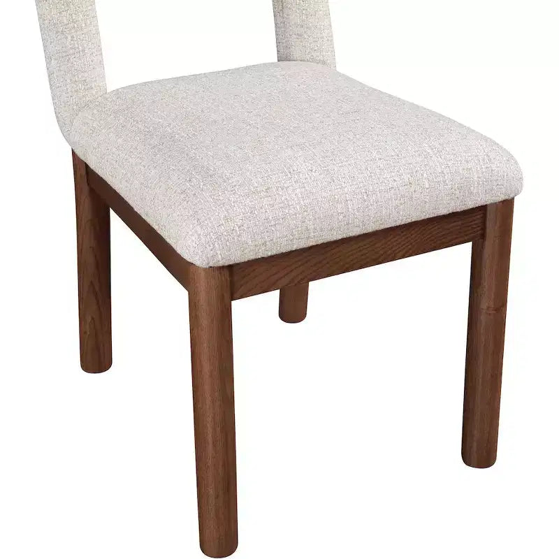 Meridian Furniture, Chaise de salle à manger en tissu texturé lin Conrad