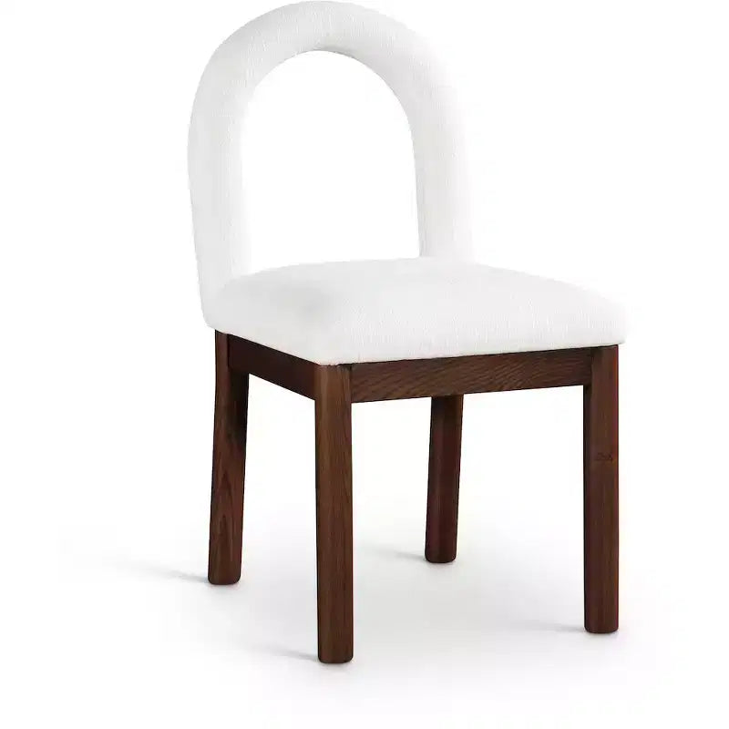 Meridian Furniture, Chaise de salle à manger en tissu texturé lin Conrad