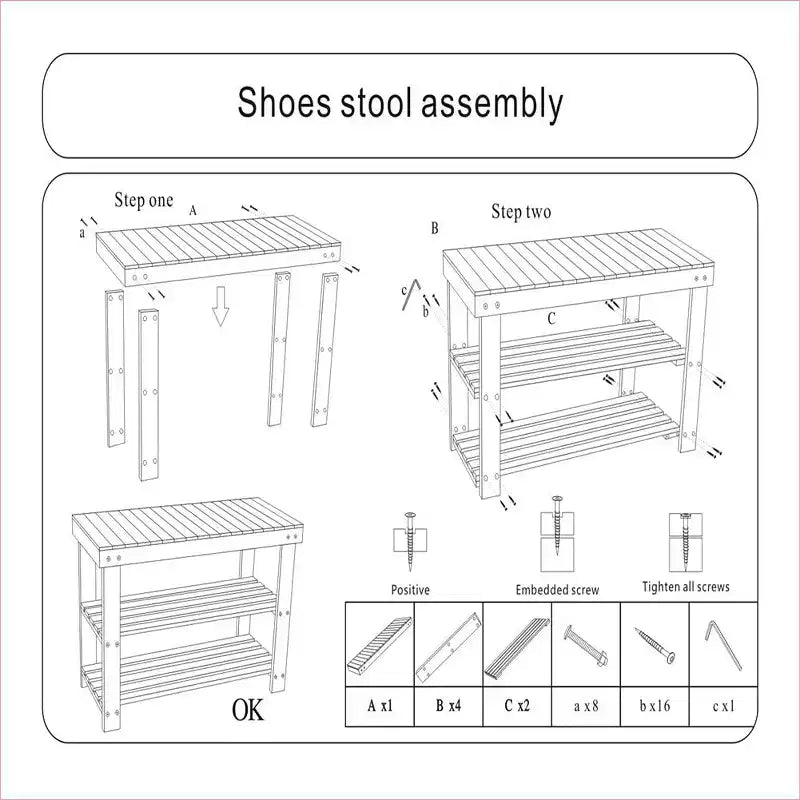 Étagère à Chaussures en Bambou avec Assise - Banc de Rangement 3 Niveaux, Organiseur Multifonctionnel de 90 cm pour Entrée, Couloir et Placard