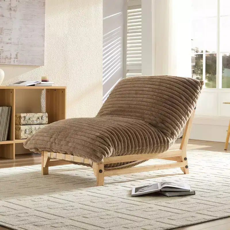 GDFStudio Robert Fauteuil d'appoint moderne 43,3 en bois et velours côtelé
