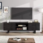 GustoWave Industrial TV Stand for 80 in, Modern Entertainment Center with 2 Drawers, MDF Media Cabinet w/Elegant Wood Texture