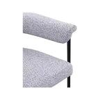 Meridian Furniture, Chaises de salle à manger Malin en tissu bouclé gris, lot de 2
