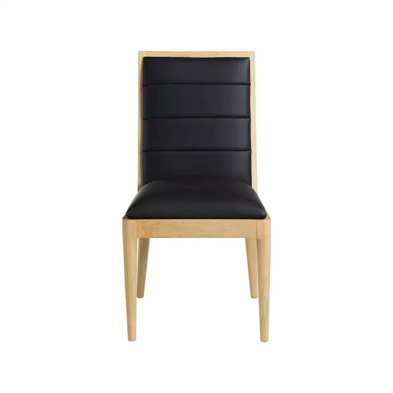 Meridian Furniture, Chaises de salle à manger Bristol en cuir végétalien, Lot de 2