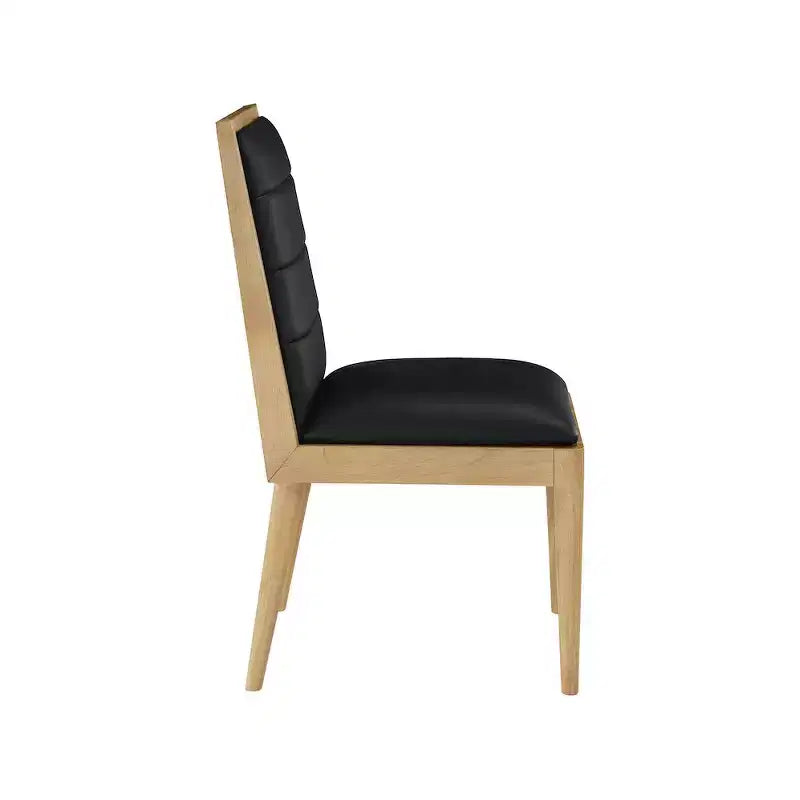 Meridian Furniture, Chaises de salle à manger Bristol en cuir végétalien, Lot de 2