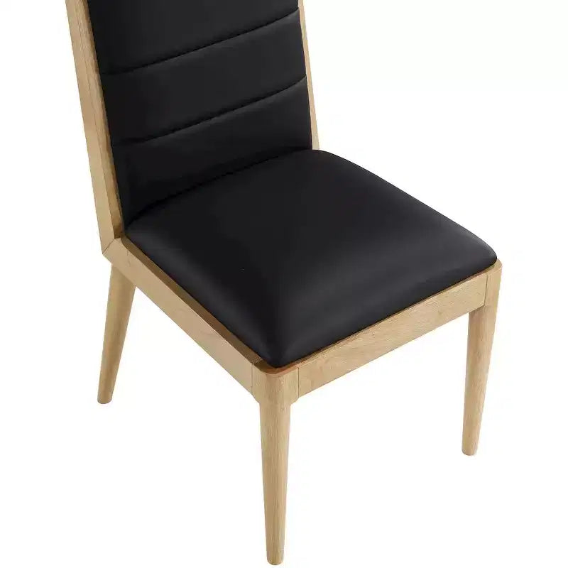 Meridian Furniture, Chaises de salle à manger Bristol en cuir végétalien, Lot de 2