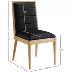 Meridian Furniture, Chaises de salle à manger Bristol en cuir végétalien, Lot de 2