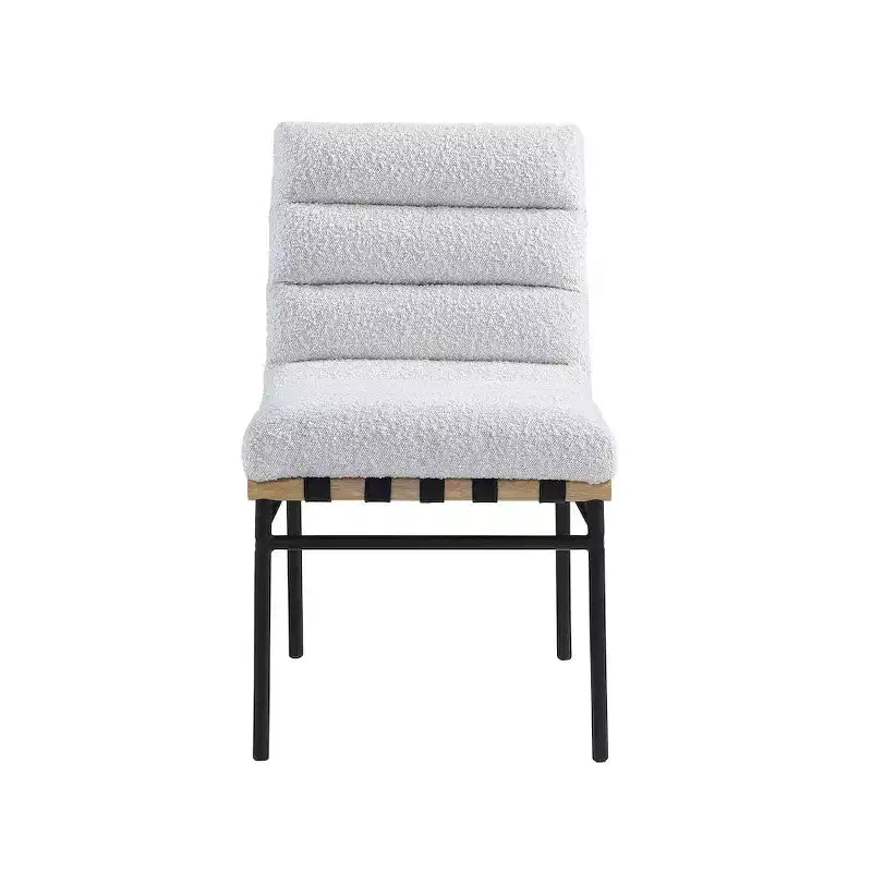 Meridian Furniture, Chaises de salle à manger Burke en cuir végétalien, Lot de 2