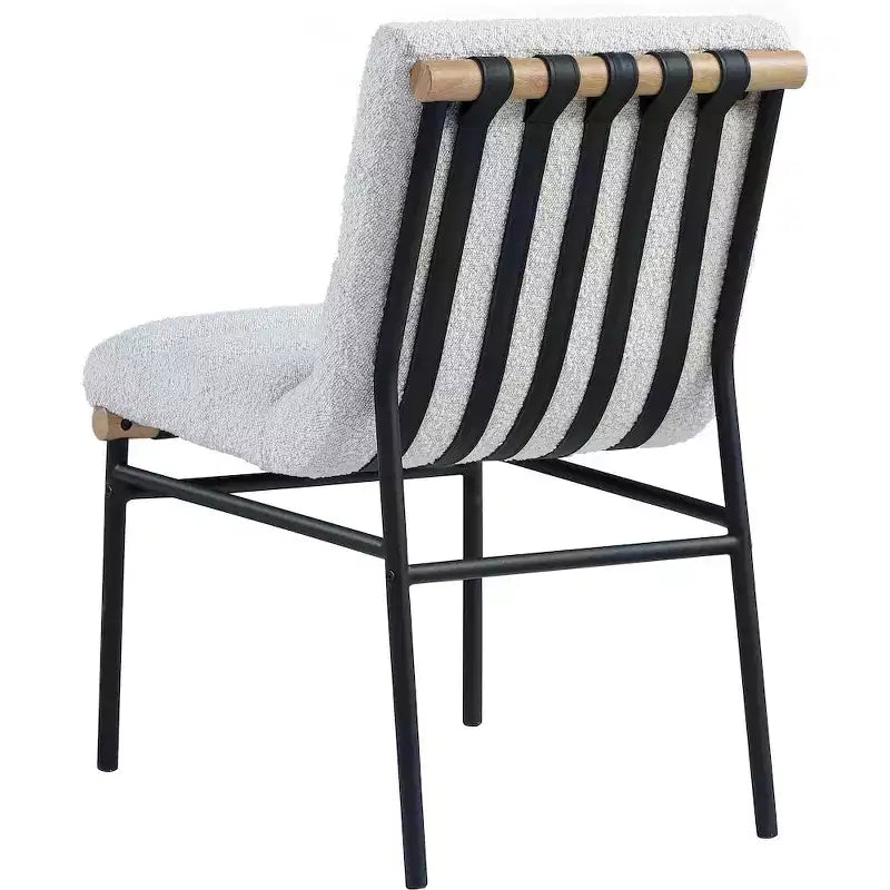 Meridian Furniture, Chaises de salle à manger Burke en cuir végétalien, Lot de 2