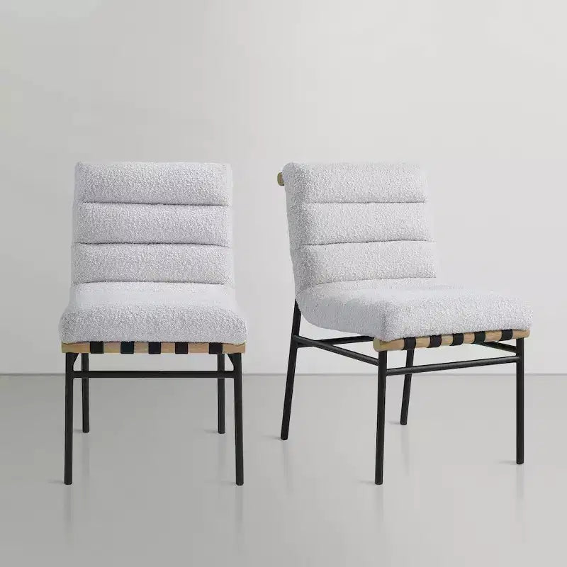 Meridian Furniture, Chaises de salle à manger Burke en cuir végétalien, Lot de 2